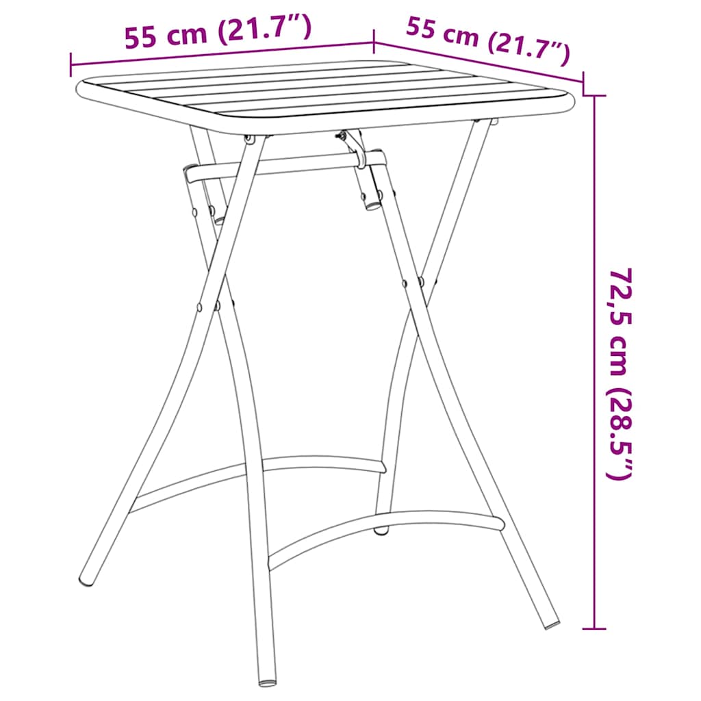 Bistrotafel Beige 55 x 55 x 72,5 cm Poedercoating staal is nu te koop bij PeponiXL, paradijselijk wonen!