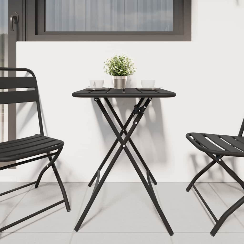 Bistrotafel Antraciet 55 x 55 x 72,5 cm Poedercoating staal is nu te koop bij PeponiXL, paradijselijk wonen!