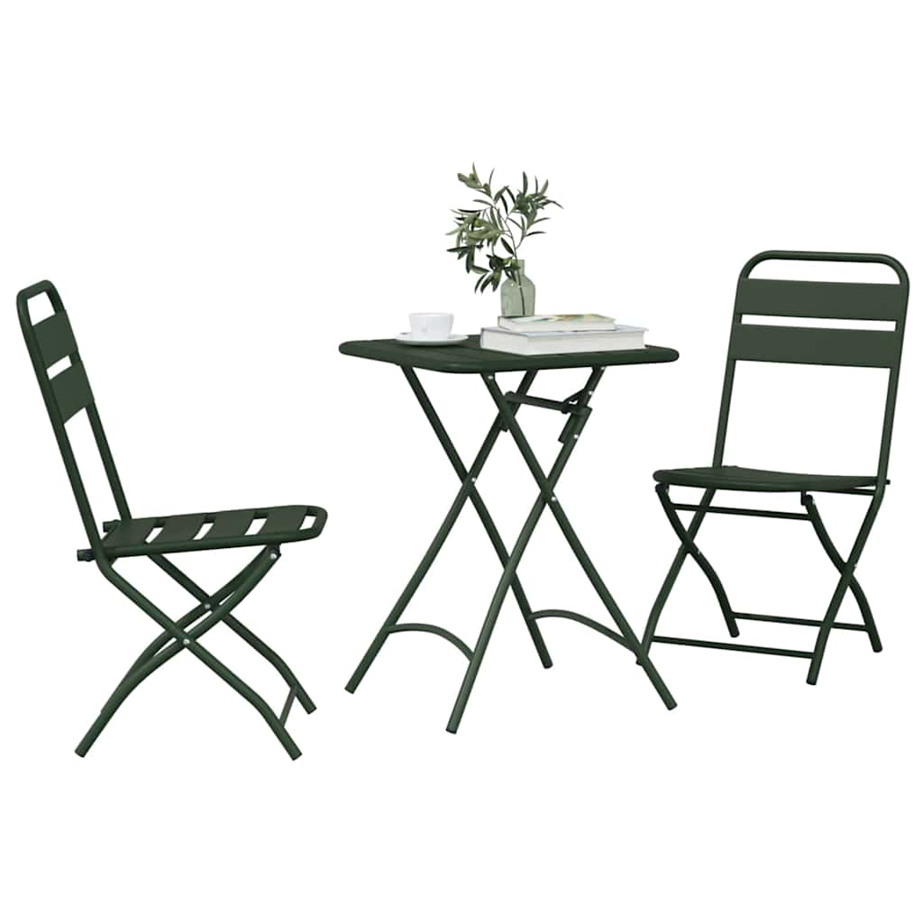 Bistroset 3 pcs Groen Staal is nu te koop bij PeponiXL, paradijselijk wonen!