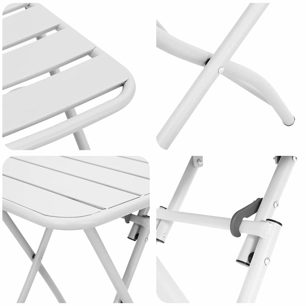 Bistroset 3 pcs Wit Staal is nu te koop bij PeponiXL, paradijselijk wonen!