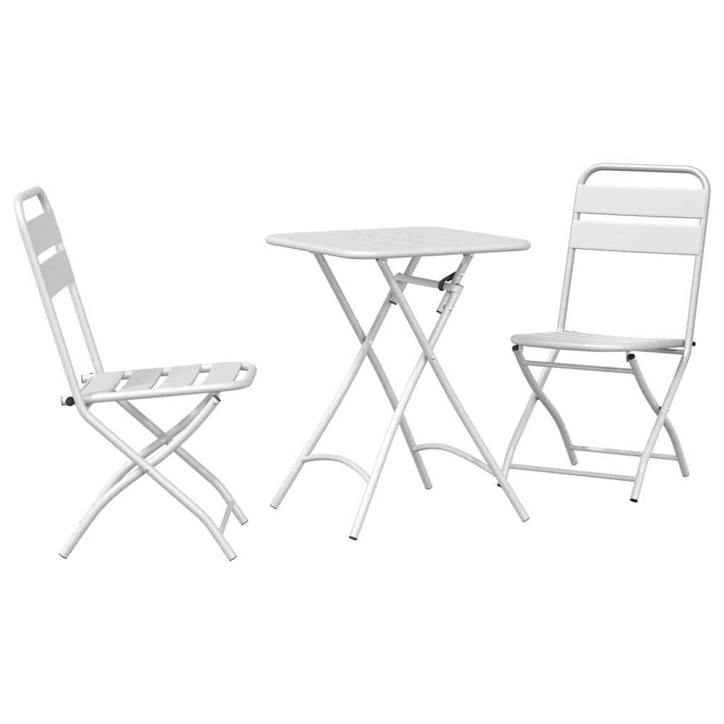 Bistroset 3 pcs Wit Staal is nu te koop bij PeponiXL, paradijselijk wonen!