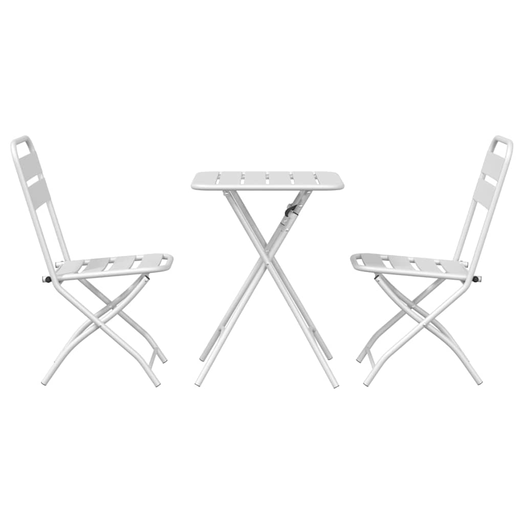 Bistroset 3 pcs Wit Staal is nu te koop bij PeponiXL, paradijselijk wonen!