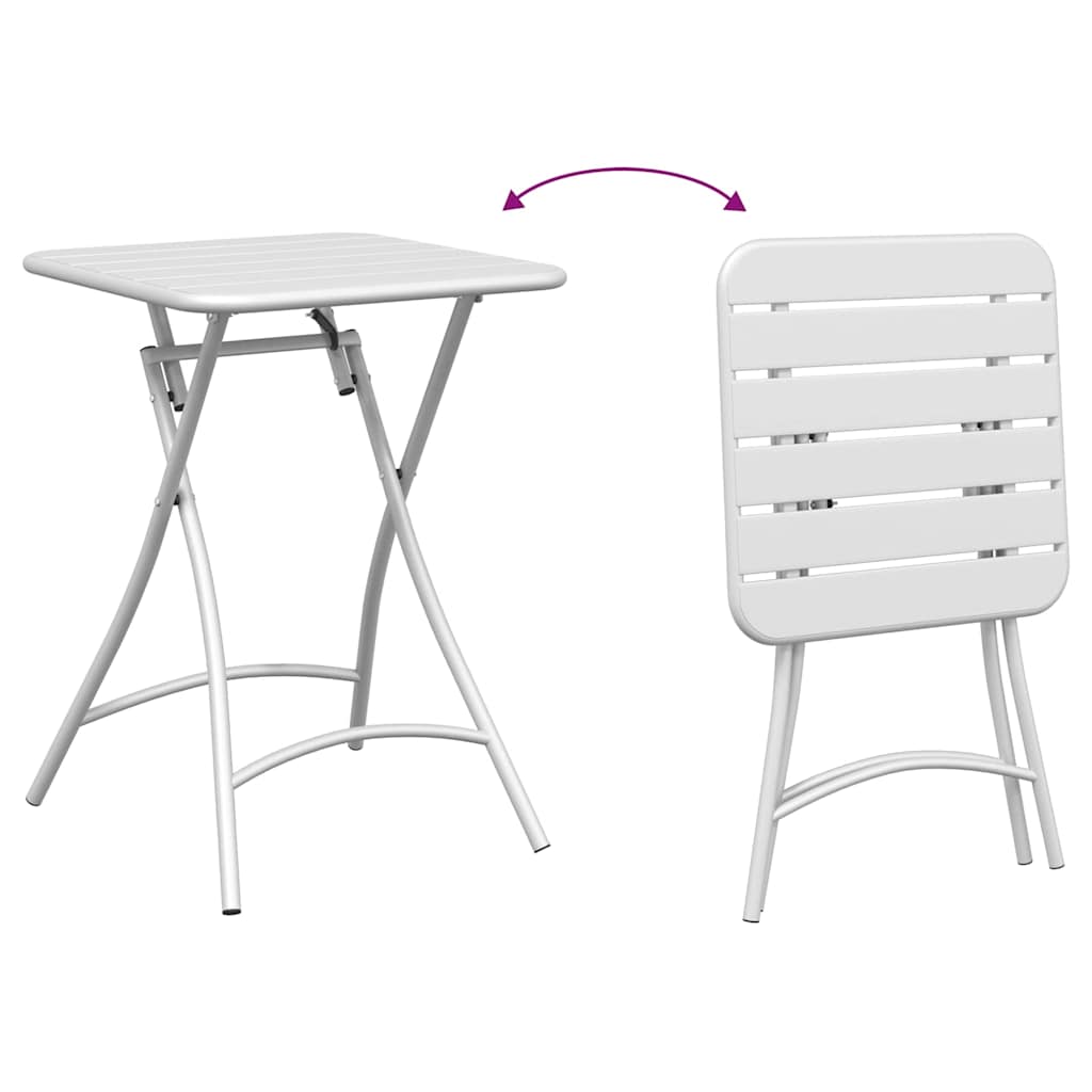 Bistroset 3 pcs Wit Staal is nu te koop bij PeponiXL, paradijselijk wonen!