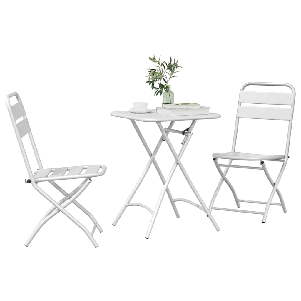 Bistroset 3 pcs Wit Staal is nu te koop bij PeponiXL, paradijselijk wonen!