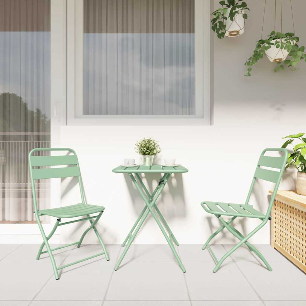 Bistroset 3 pcs Groen Staal is nu te koop bij PeponiXL, paradijselijk wonen!