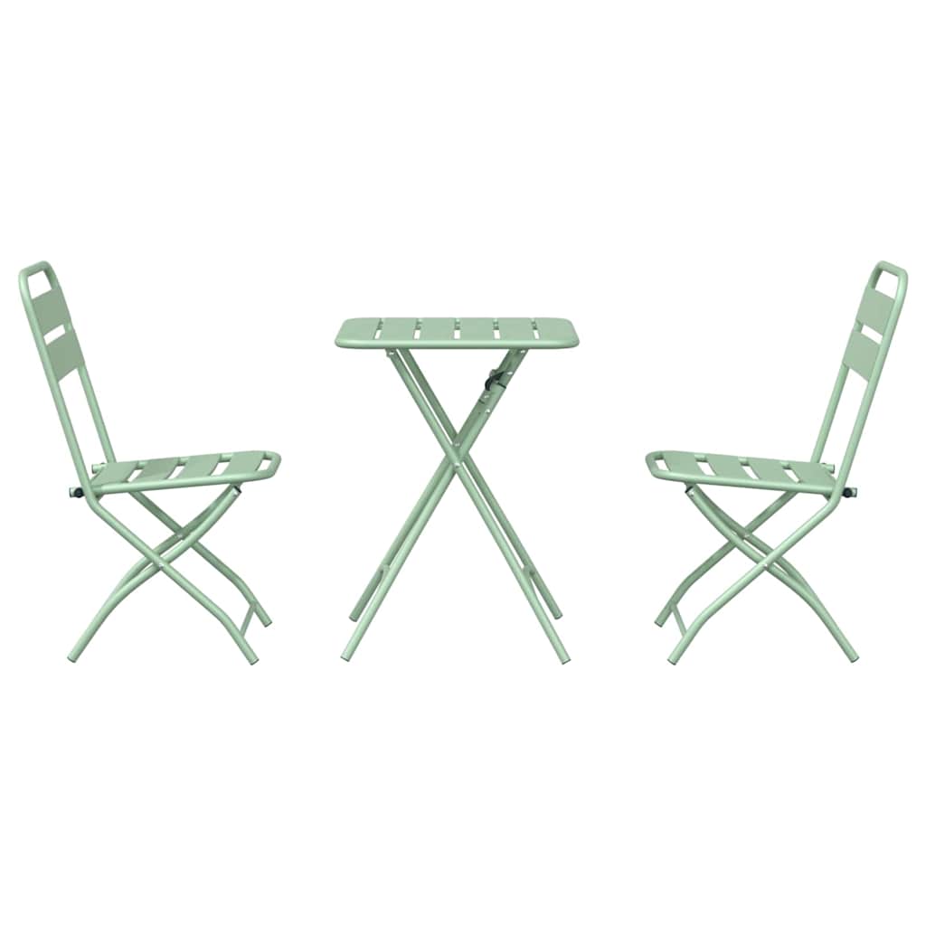 Bistroset 3 pcs Groen Staal is nu te koop bij PeponiXL, paradijselijk wonen!