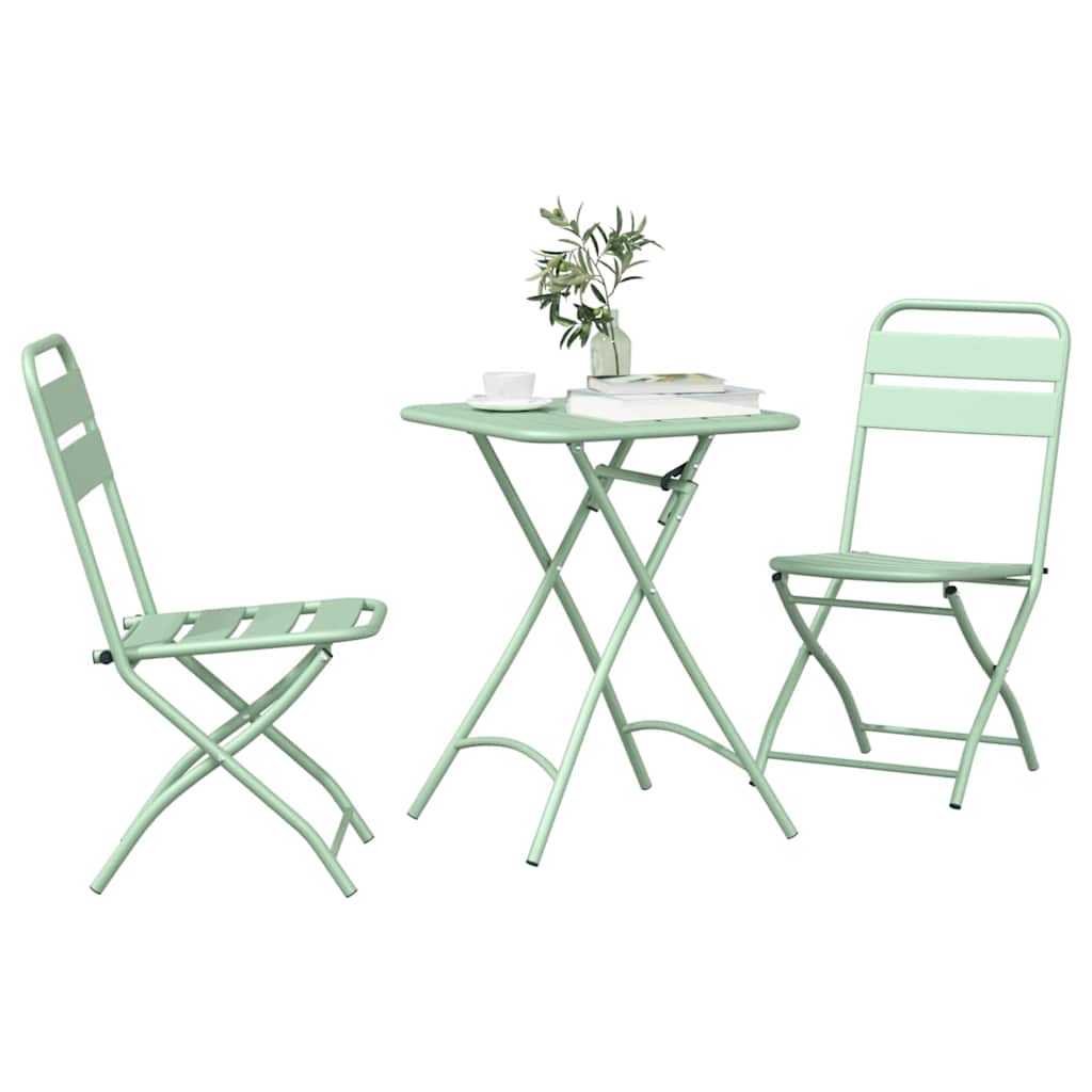 Bistroset 3 pcs Groen Staal is nu te koop bij PeponiXL, paradijselijk wonen!