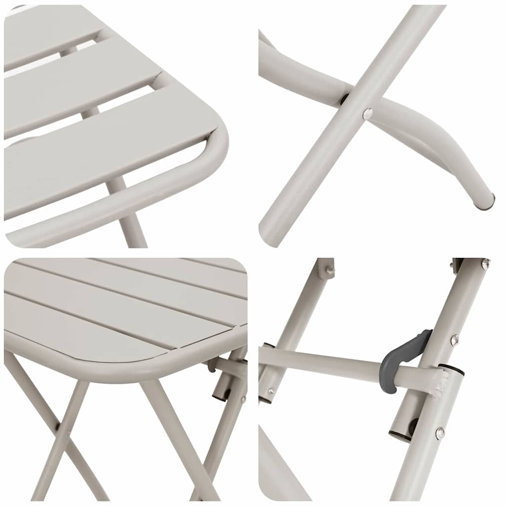 Bistroset 3 pcs Beige Staal is nu te koop bij PeponiXL, paradijselijk wonen!
