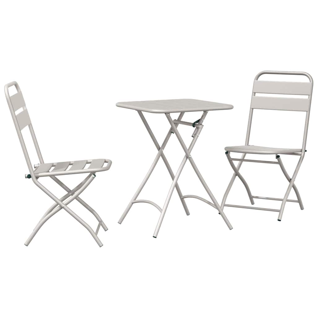 Bistroset 3 pcs Beige Staal is nu te koop bij PeponiXL, paradijselijk wonen!