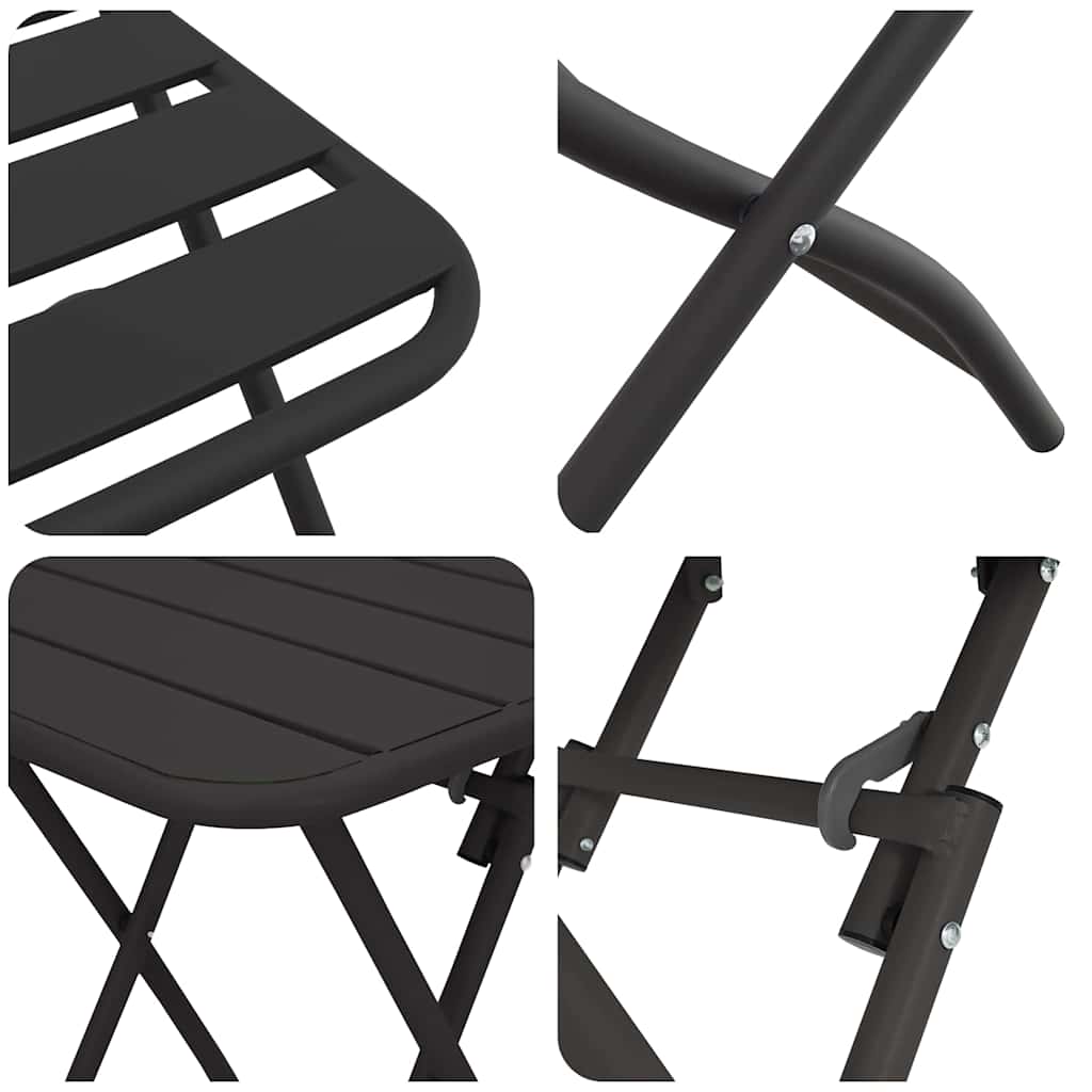 Bistroset 3 pcs Antraciet Staal is nu te koop bij PeponiXL, paradijselijk wonen!