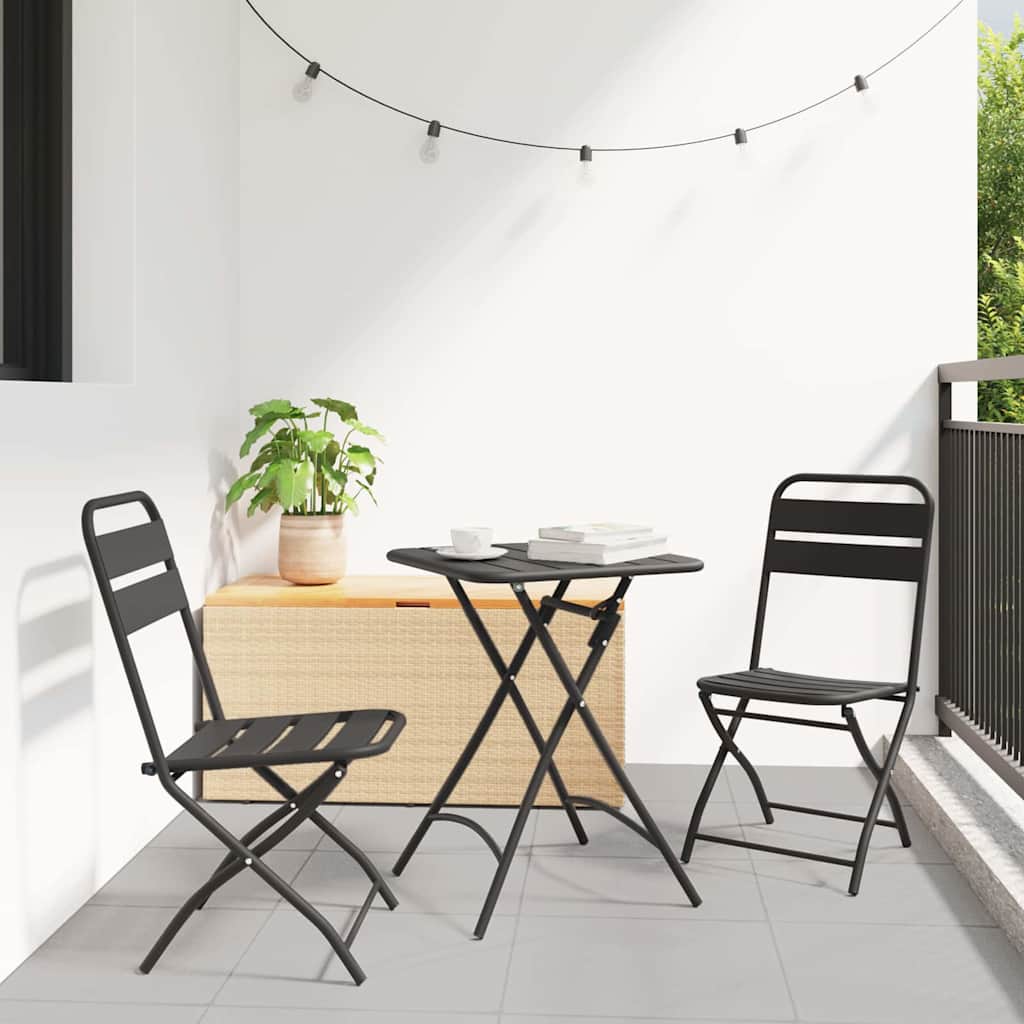 Bistroset 3 pcs Antraciet Staal is nu te koop bij PeponiXL, paradijselijk wonen!