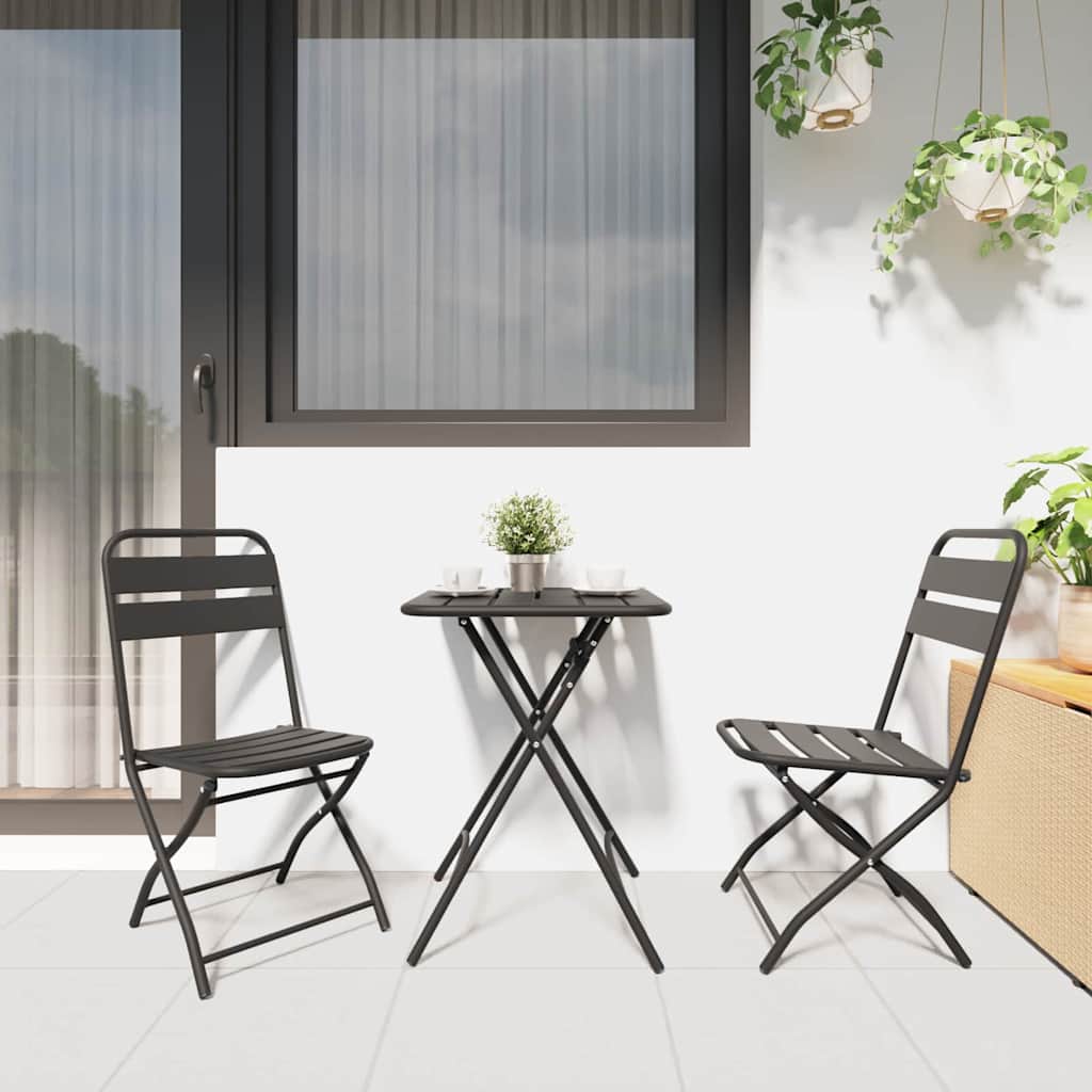 Bistroset 3 pcs Antraciet Staal is nu te koop bij PeponiXL, paradijselijk wonen!