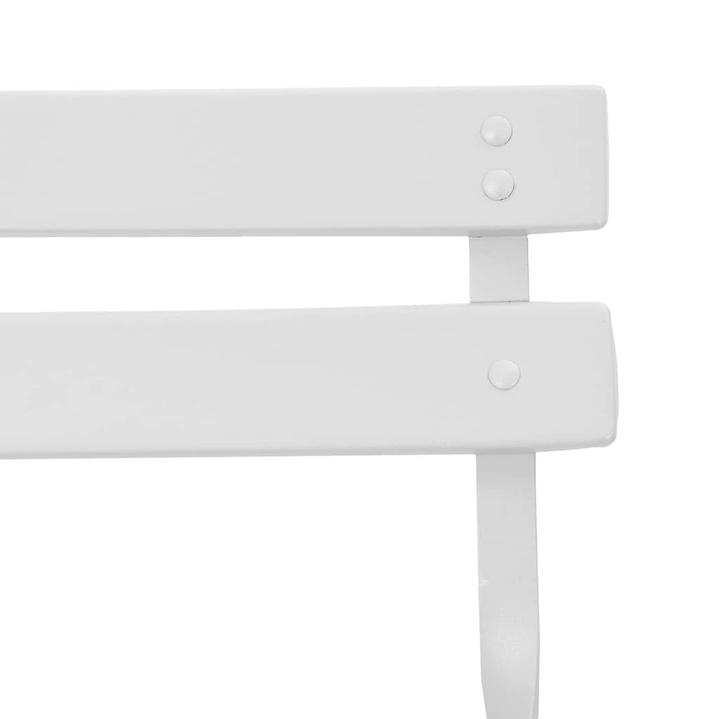 Tuin Opvouwbare Stoel 2 pcs Wit 42 x 46 x 82cm Metaal is nu te koop bij PeponiXL, paradijselijk wonen!