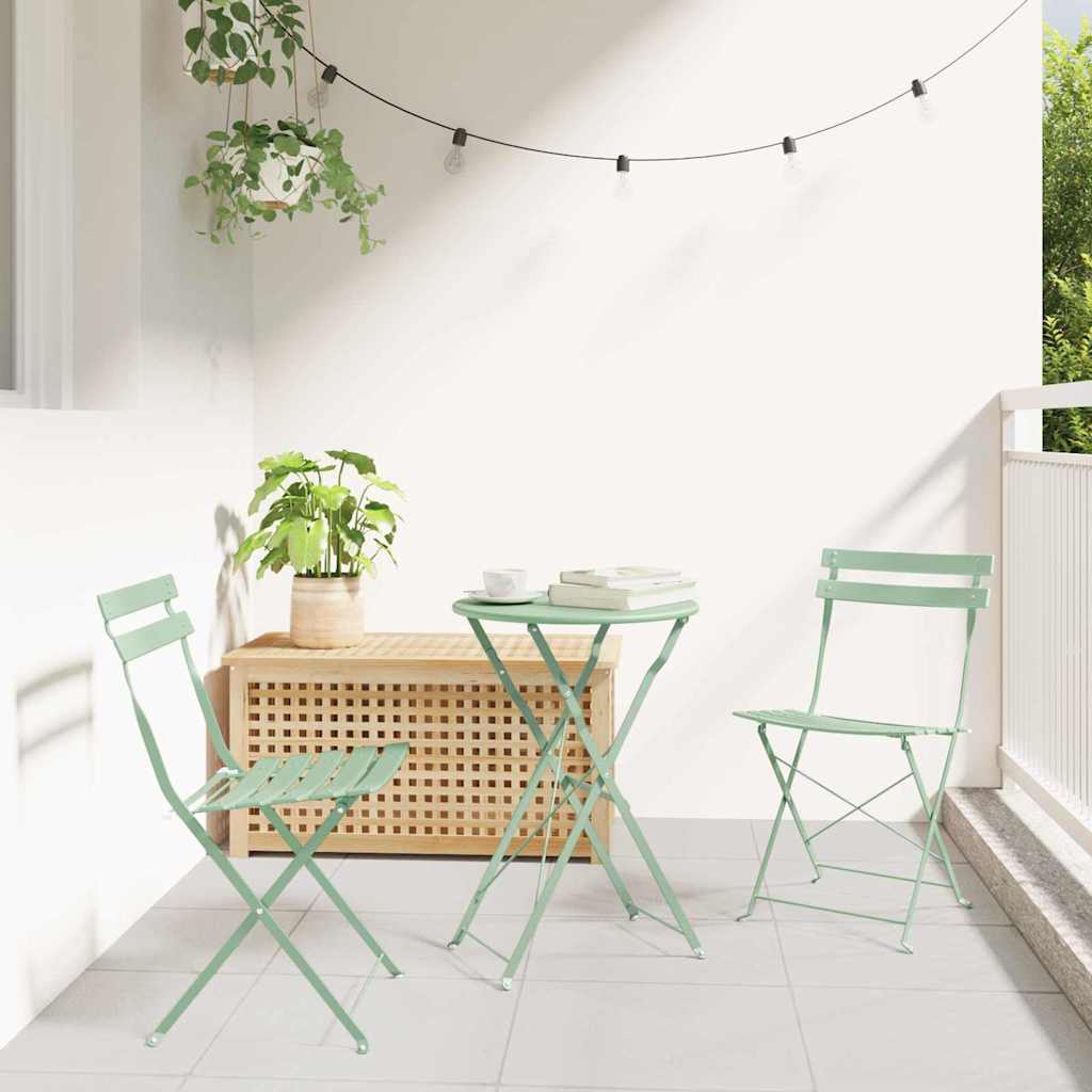 Tuin Opvouwbare Stoel 2 pcs Licht muntgroen 42 x 46 x 82cm is nu te koop bij PeponiXL, paradijselijk wonen!