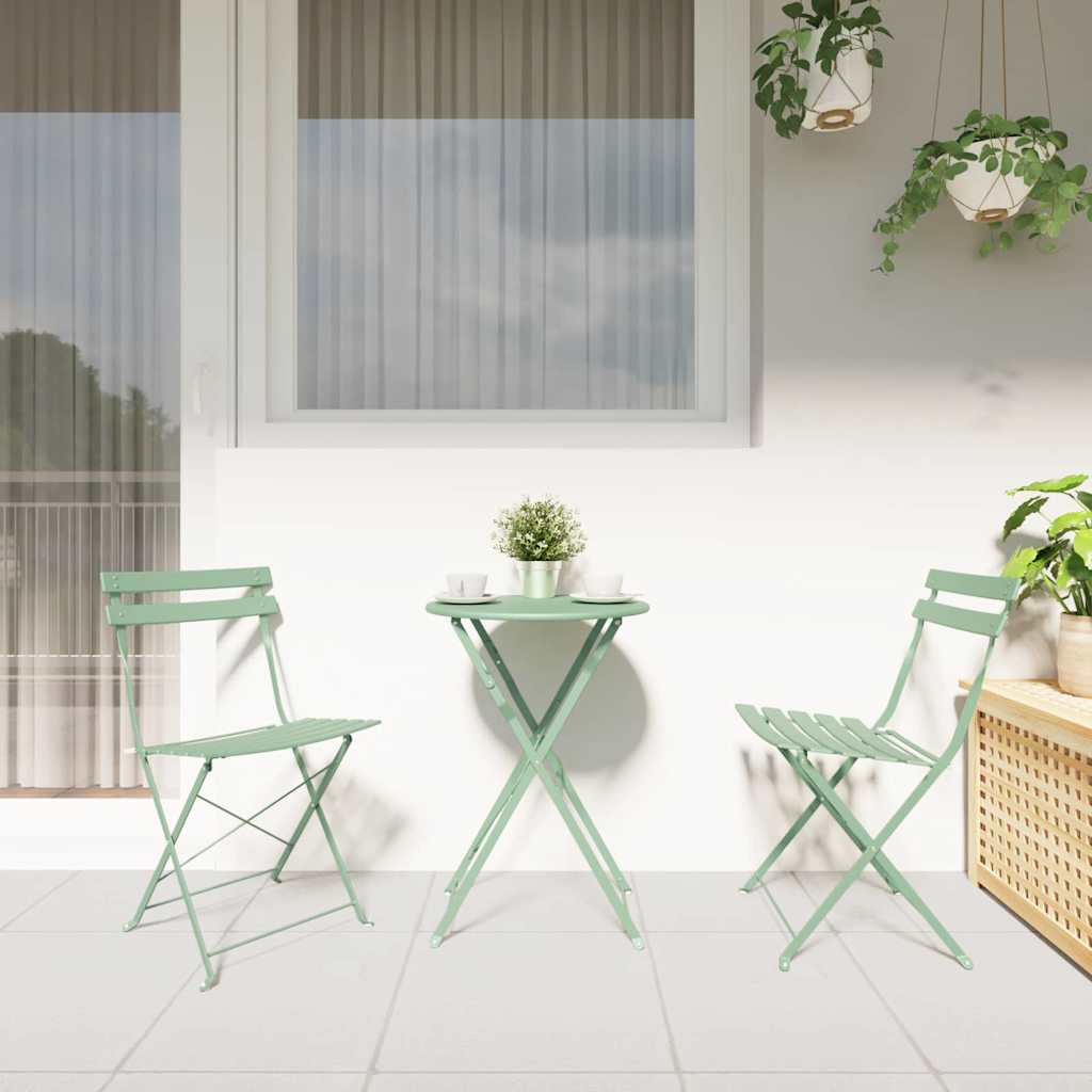 Tuin Opvouwbare Stoel 2 pcs Licht muntgroen 42 x 46 x 82cm is nu te koop bij PeponiXL, paradijselijk wonen!