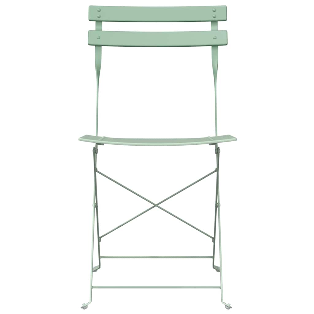 Tuin Opvouwbare Stoel 2 pcs Licht muntgroen 42 x 46 x 82cm is nu te koop bij PeponiXL, paradijselijk wonen!