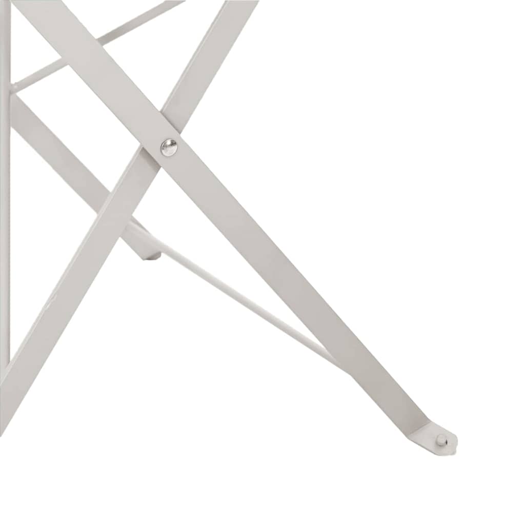 Tuin Opvouwbare Stoel 2 pcs Beige 42 x 46 x 82cm Metaal is nu te koop bij PeponiXL, paradijselijk wonen!