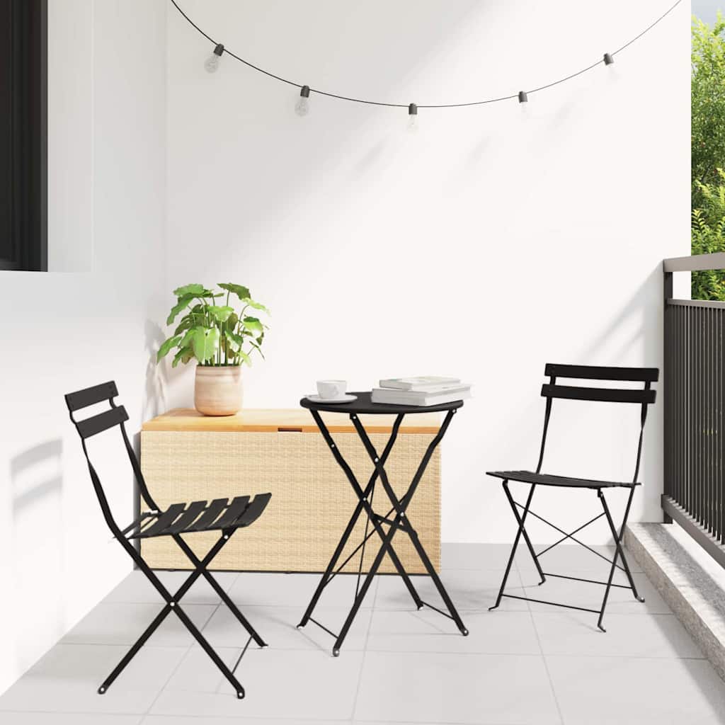 Tuin Opvouwbare Stoel 2 pcs Antraciet 42 x 46 x 82cm Metaal is nu te koop bij PeponiXL, paradijselijk wonen!