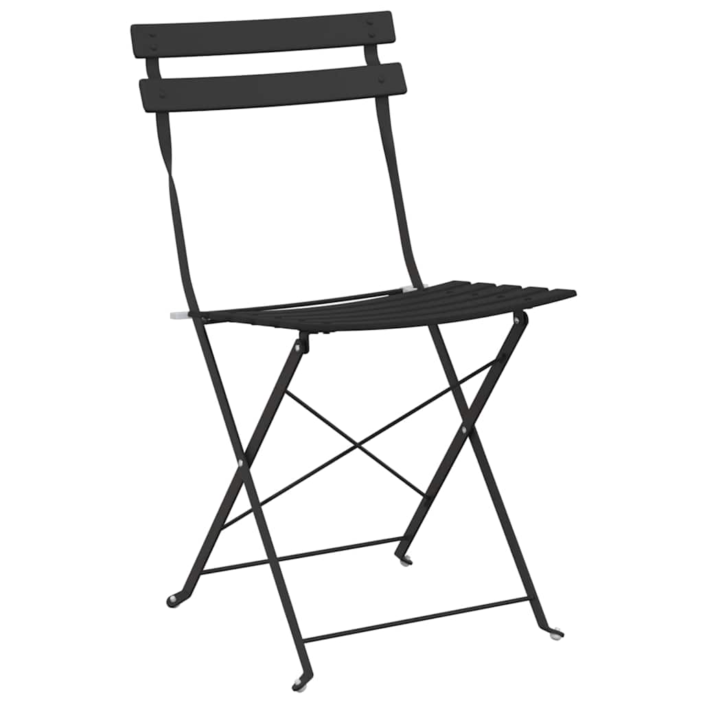 Tuin Opvouwbare Stoel 2 pcs Antraciet 42 x 46 x 82cm Metaal is nu te koop bij PeponiXL, paradijselijk wonen!