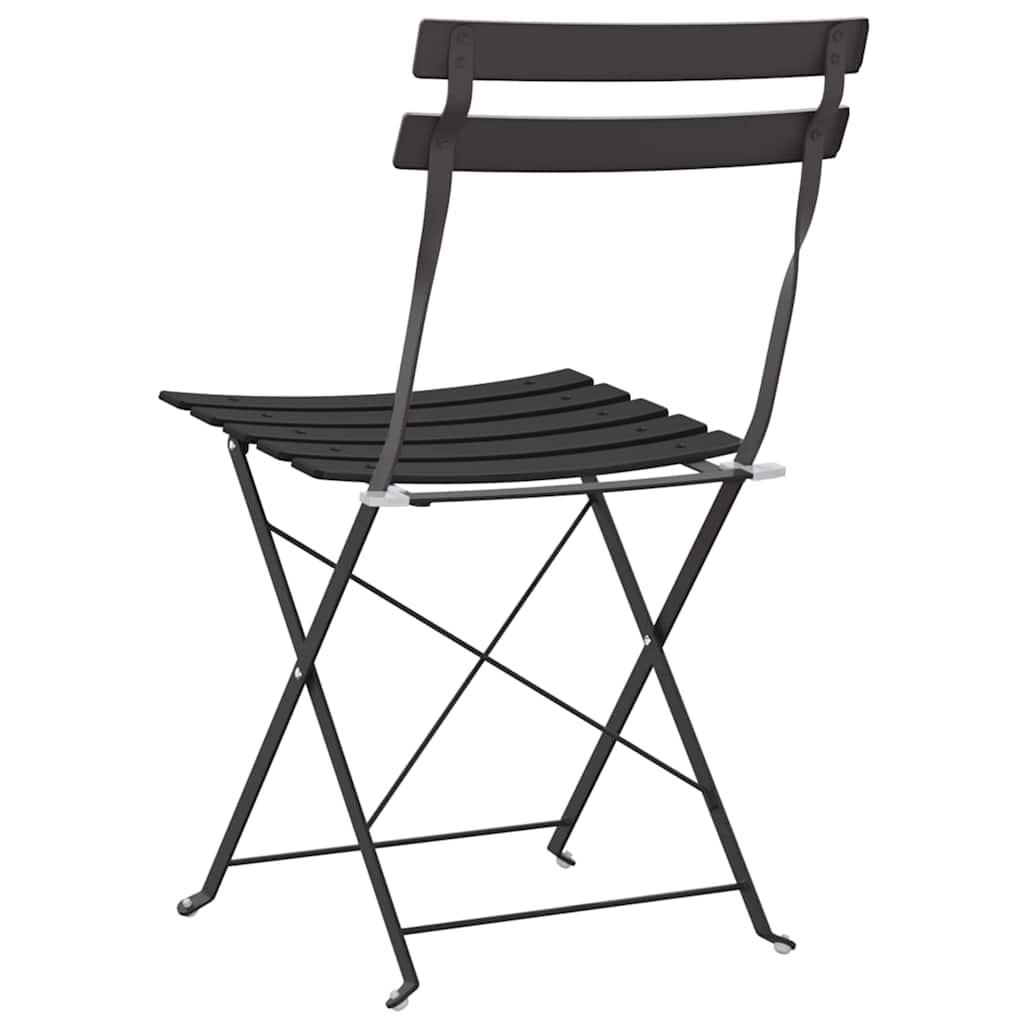 Tuin Opvouwbare Stoel 2 pcs Antraciet 42 x 46 x 82cm Metaal is nu te koop bij PeponiXL, paradijselijk wonen!