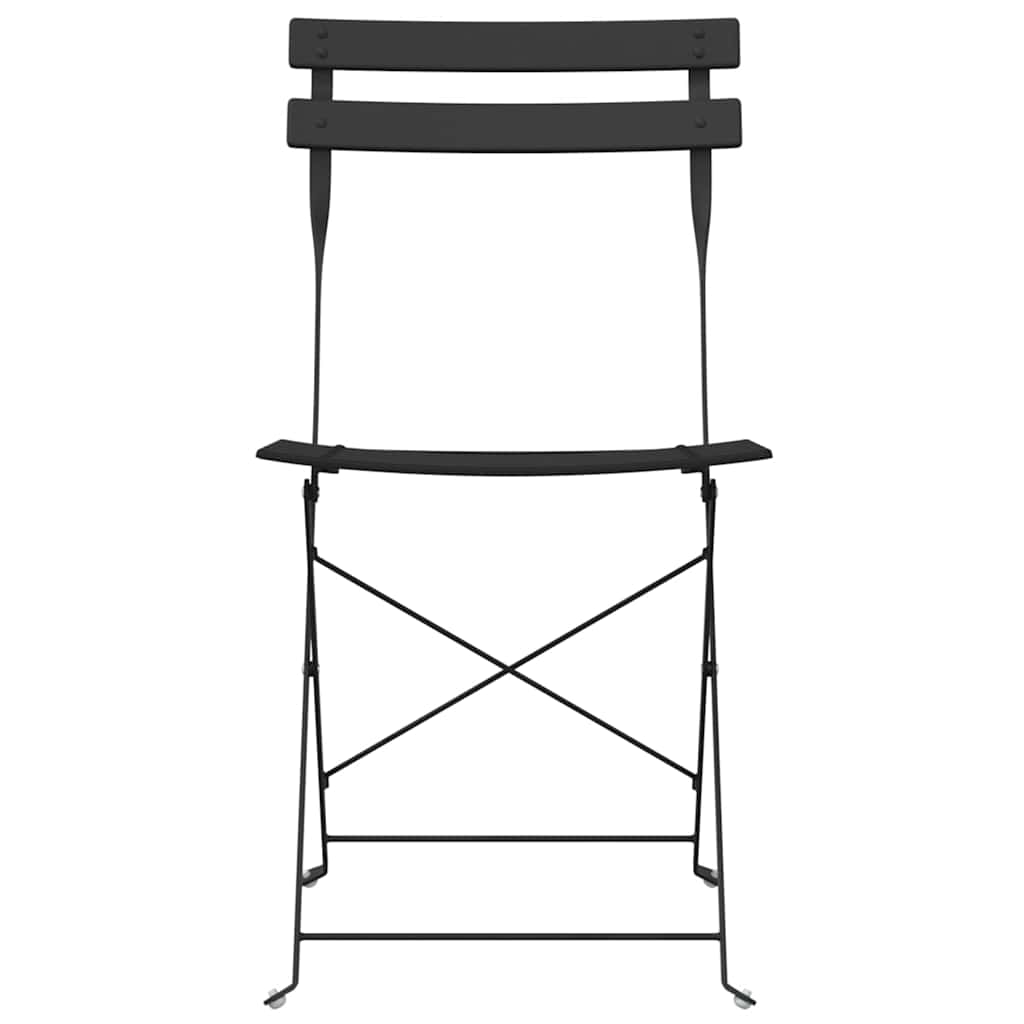 Tuin Opvouwbare Stoel 2 pcs Antraciet 42 x 46 x 82cm Metaal is nu te koop bij PeponiXL, paradijselijk wonen!
