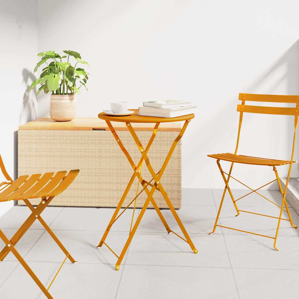 Bistrotafel Mosterdgeel Ø 50 x 71 cm Poedercoating staal is nu te koop bij PeponiXL, paradijselijk wonen!