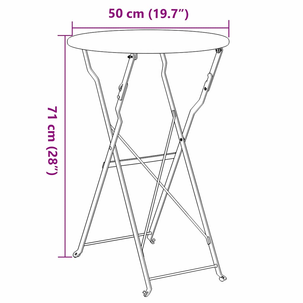 Bistrotafel Mosterdgeel Ø 50 x 71 cm Poedercoating staal is nu te koop bij PeponiXL, paradijselijk wonen!