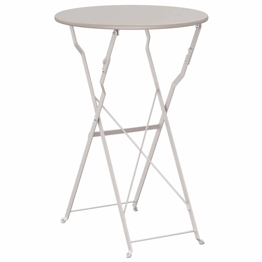 Bistrotafel Beige Ø 50 x 71 cm Poedercoating staal is nu te koop bij PeponiXL, paradijselijk wonen!