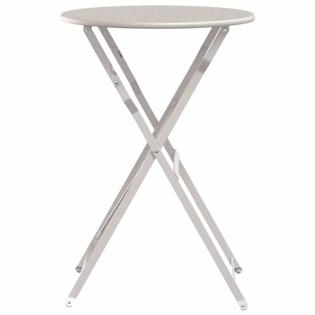 Bistrotafel Beige Ø 50 x 71 cm Poedercoating staal is nu te koop bij PeponiXL, paradijselijk wonen!