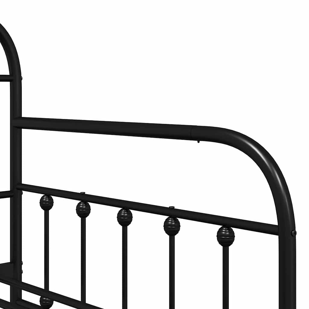 Bedframe voor een daybed Zwart 90 x 200 cm Gepoedercoat staal is nu te koop bij PeponiXL, paradijselijk wonen!