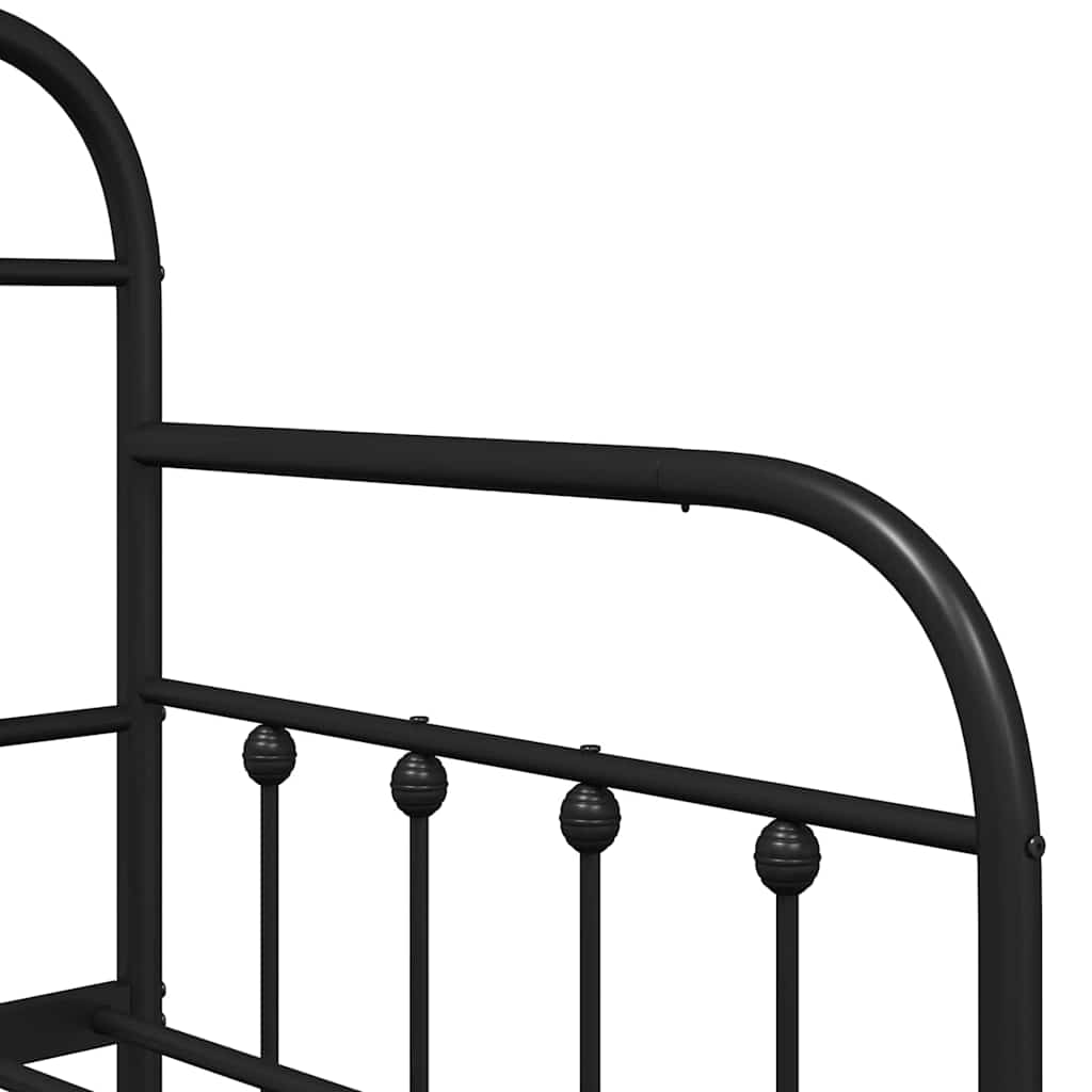 Bedframe voor een daybed Zwart 80 x 200 cm Gepoedercoat staal is nu te koop bij PeponiXL, paradijselijk wonen!