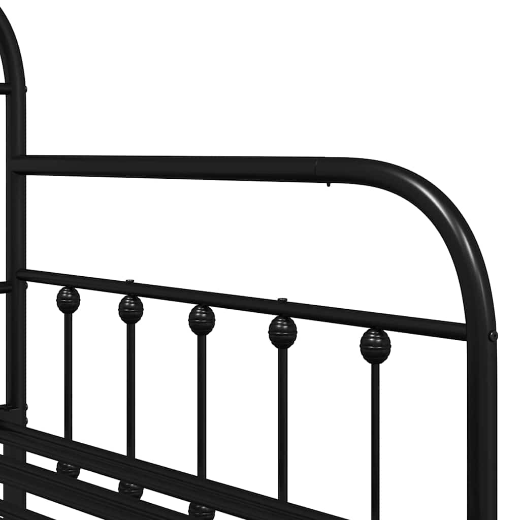 Bedframe voor een daybed Zwart 90 x 190 cm Gepoedercoat staal is nu te koop bij PeponiXL, paradijselijk wonen!