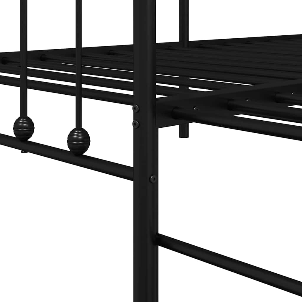 Bedframe voor een daybed Zwart 90 x 200 cm Gepoedercoat staal is nu te koop bij PeponiXL, paradijselijk wonen!