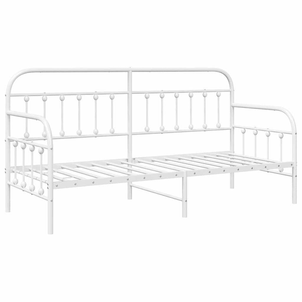 Bedframe voor een daybed Wit 75 x 190 cm Gepoedercoat staal is nu te koop bij PeponiXL, paradijselijk wonen!