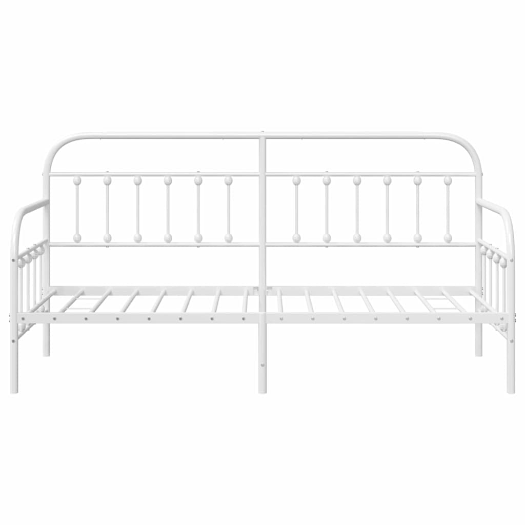 Bedframe voor een daybed Wit 75 x 190 cm Gepoedercoat staal is nu te koop bij PeponiXL, paradijselijk wonen!