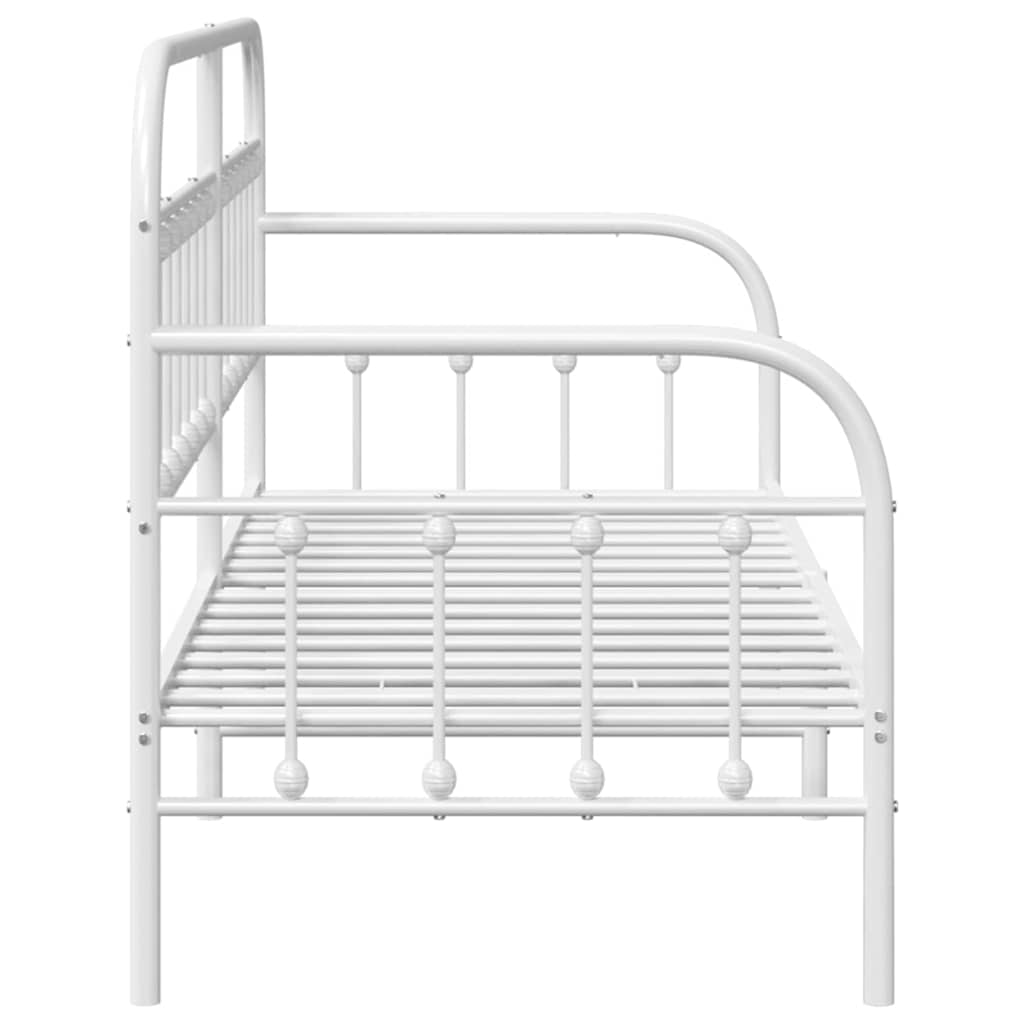 Bedframe voor een daybed Wit 75 x 190 cm Gepoedercoat staal is nu te koop bij PeponiXL, paradijselijk wonen!