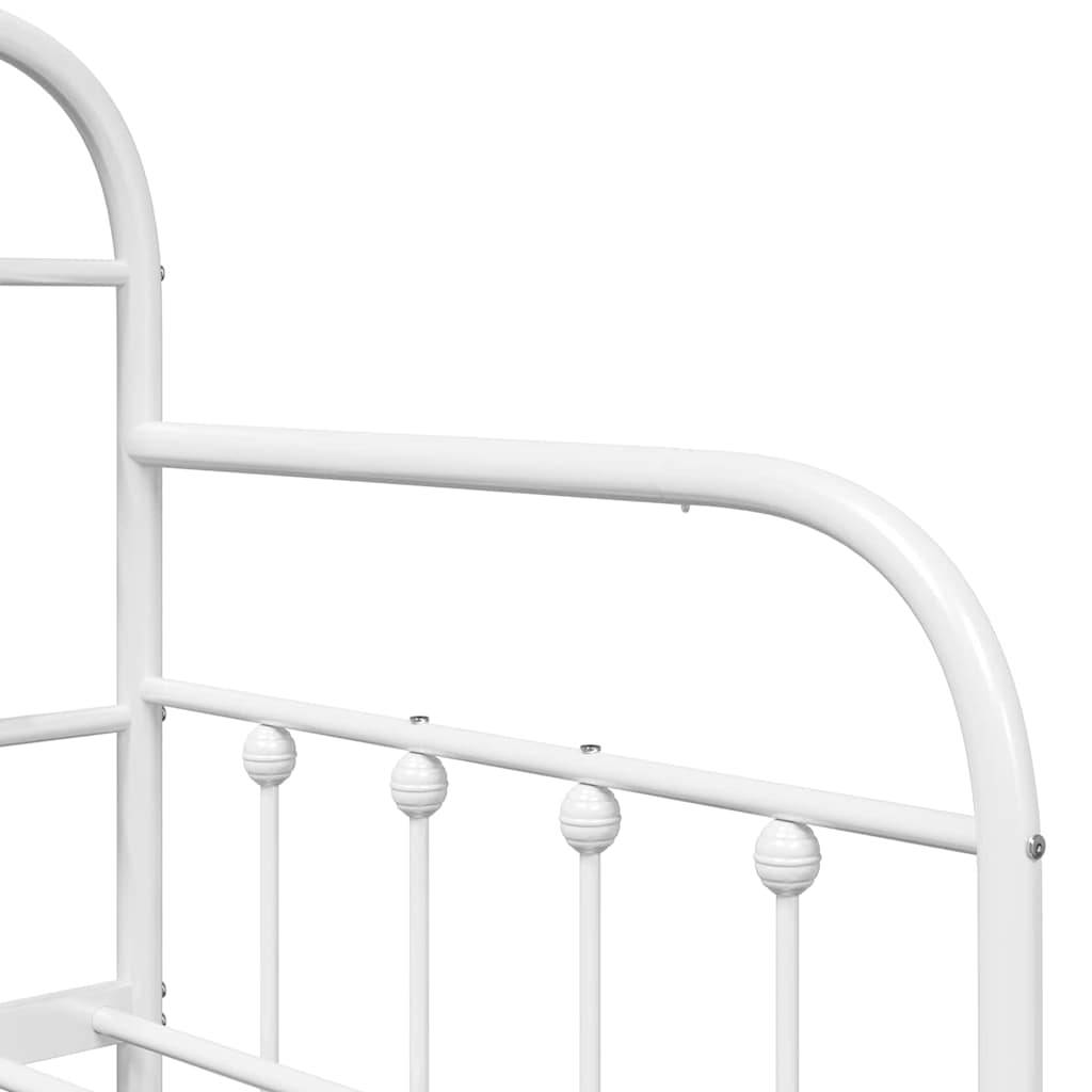 Bedframe voor een daybed Wit 80 x 200 cm Gepoedercoat staal is nu te koop bij PeponiXL, paradijselijk wonen!