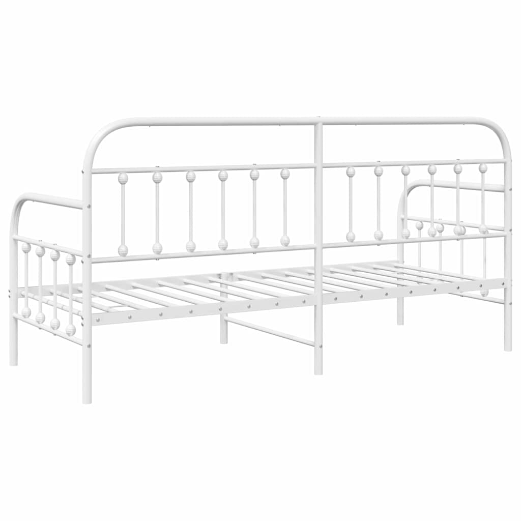Bedframe voor een daybed Wit 80 x 200 cm Gepoedercoat staal is nu te koop bij PeponiXL, paradijselijk wonen!