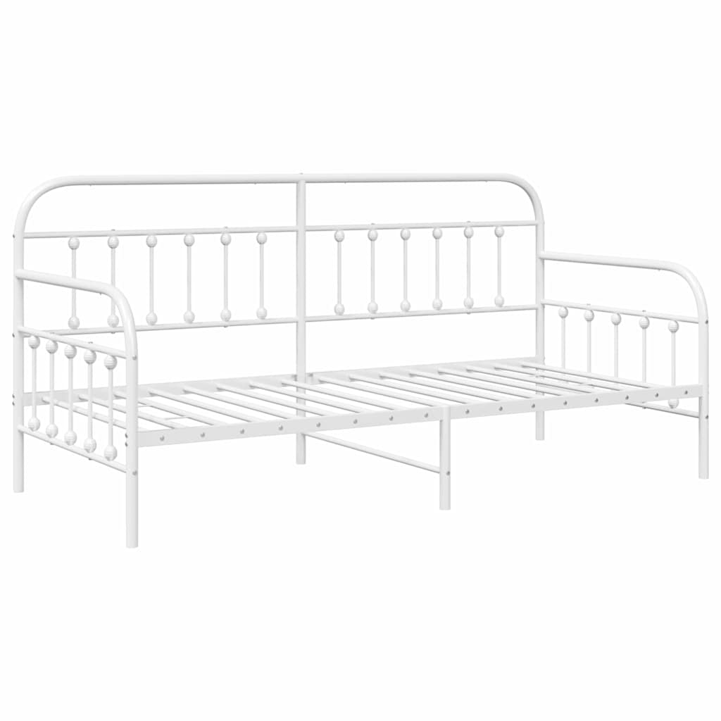 Bedframe voor een daybed Wit 90 x 200 cm Gepoedercoat staal is nu te koop bij PeponiXL, paradijselijk wonen!