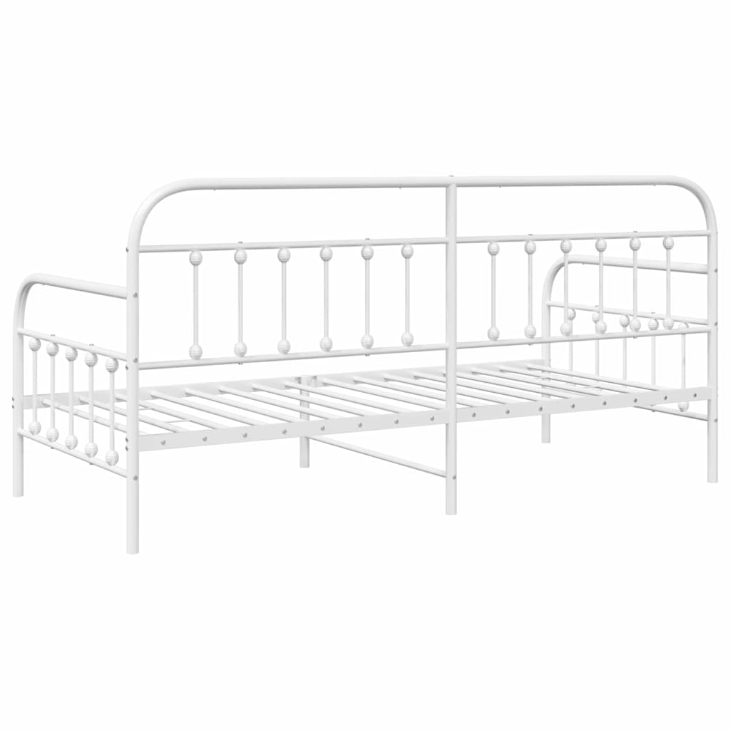 Bedframe voor een daybed Wit 90 x 200 cm Gepoedercoat staal is nu te koop bij PeponiXL, paradijselijk wonen!