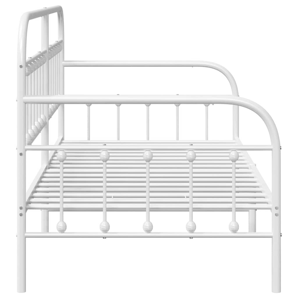 Bedframe voor een daybed Wit 90 x 200 cm Gepoedercoat staal is nu te koop bij PeponiXL, paradijselijk wonen!