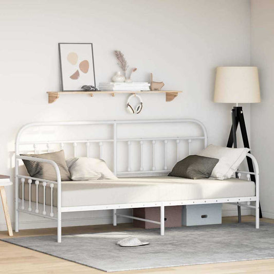 Bedframe voor een daybed Wit 107 x 203 cm Gepoedercoat staal is nu te koop bij PeponiXL, paradijselijk wonen!