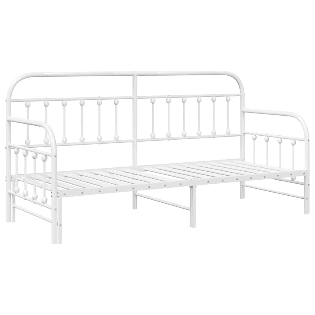 Bedframe voor een daybed Wit 75 x 190 cm Gepoedercoat staal is nu te koop bij PeponiXL, paradijselijk wonen!