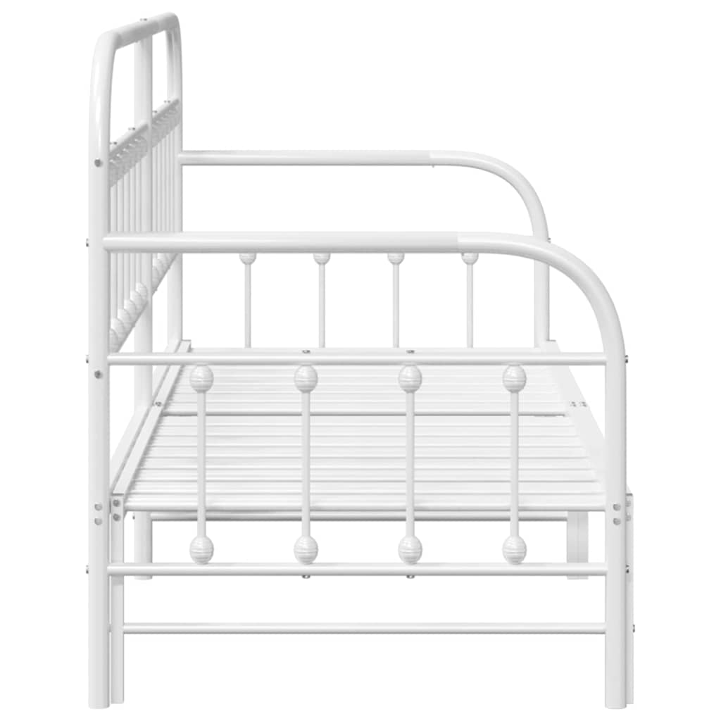 Bedframe voor een daybed Wit 75 x 190 cm Gepoedercoat staal is nu te koop bij PeponiXL, paradijselijk wonen!