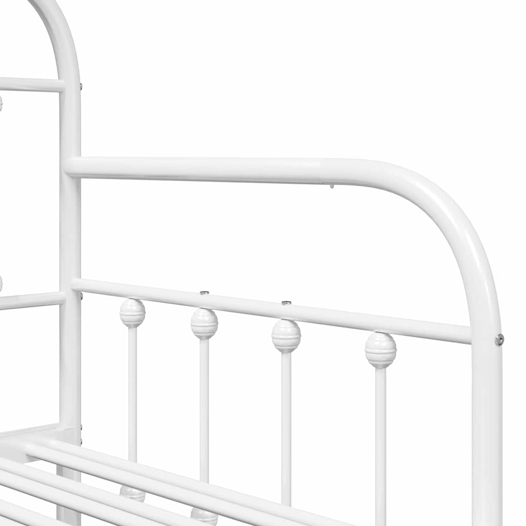 Bedframe voor een daybed Wit 80 x 200 cm Gepoedercoat staal is nu te koop bij PeponiXL, paradijselijk wonen!