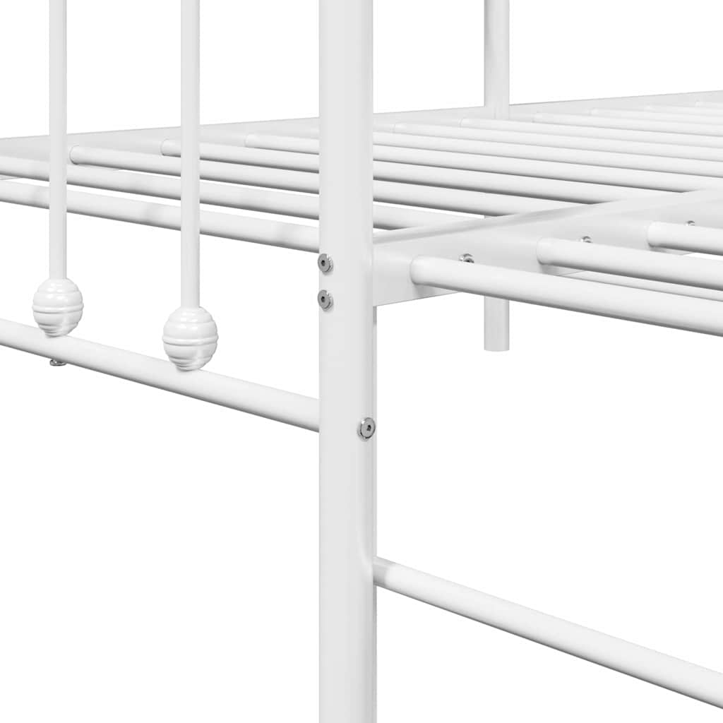 Bedframe voor een daybed Wit 80 x 200 cm Gepoedercoat staal is nu te koop bij PeponiXL, paradijselijk wonen!
