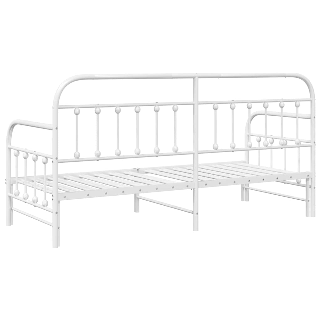 Bedframe voor een daybed Wit 80 x 200 cm Gepoedercoat staal is nu te koop bij PeponiXL, paradijselijk wonen!