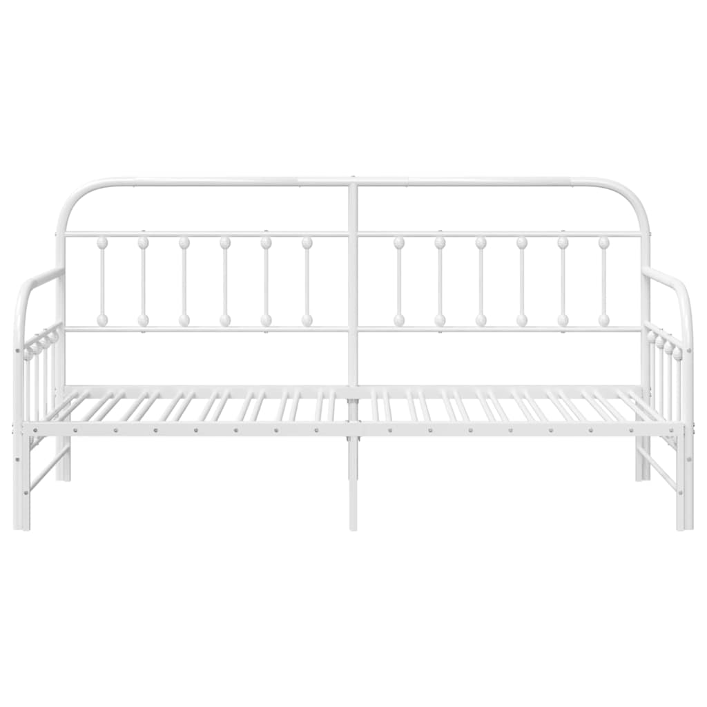 Bedframe voor een daybed Wit 80 x 200 cm Gepoedercoat staal is nu te koop bij PeponiXL, paradijselijk wonen!