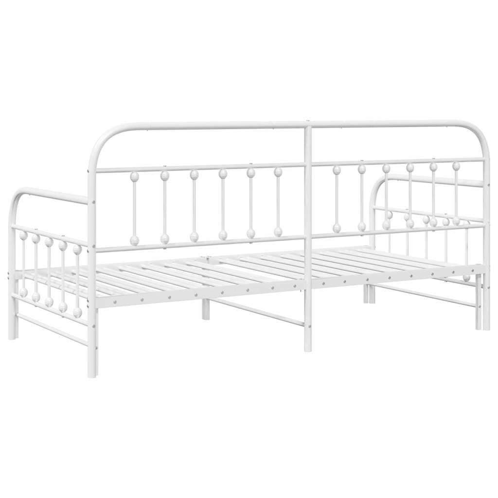 Bedframe voor een daybed Wit 100 x 190 cm Gepoedercoat staal is nu te koop bij PeponiXL, paradijselijk wonen!