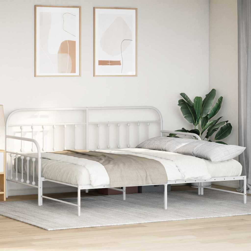 Bedframe voor een daybed Wit 107 x 203 cm Gepoedercoat staal is nu te koop bij PeponiXL, paradijselijk wonen!